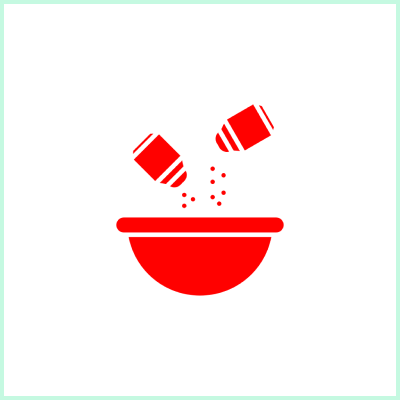 A Legacy of Flavor Red bowl with salt and pepper shakers.